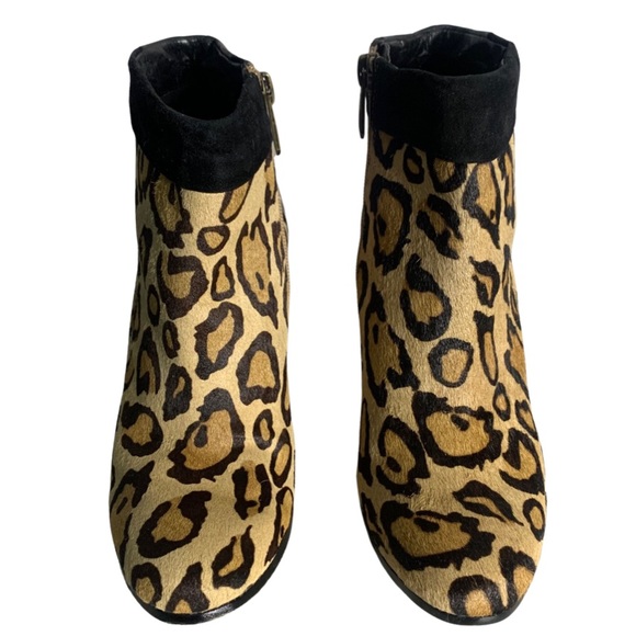 Sam Edelman Salina Leopard Animal Print Side Zip Ankle Boots Booties Size 6.5M - Picture 6 of 10